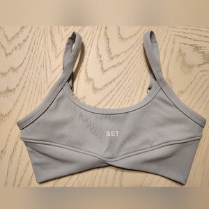 SET Active Ice Blue LuxForm Sports Bra with Adjustable Straps